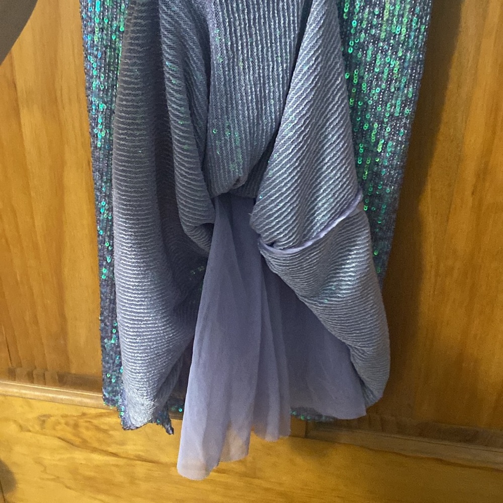 VS teal and purple sequin sparkly night gown slip dress. Size large NWOT - Picture 6 of 7